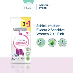 Schick Alat Cukur Exacta 2 Sensitive Women 2 + 1 Pink
