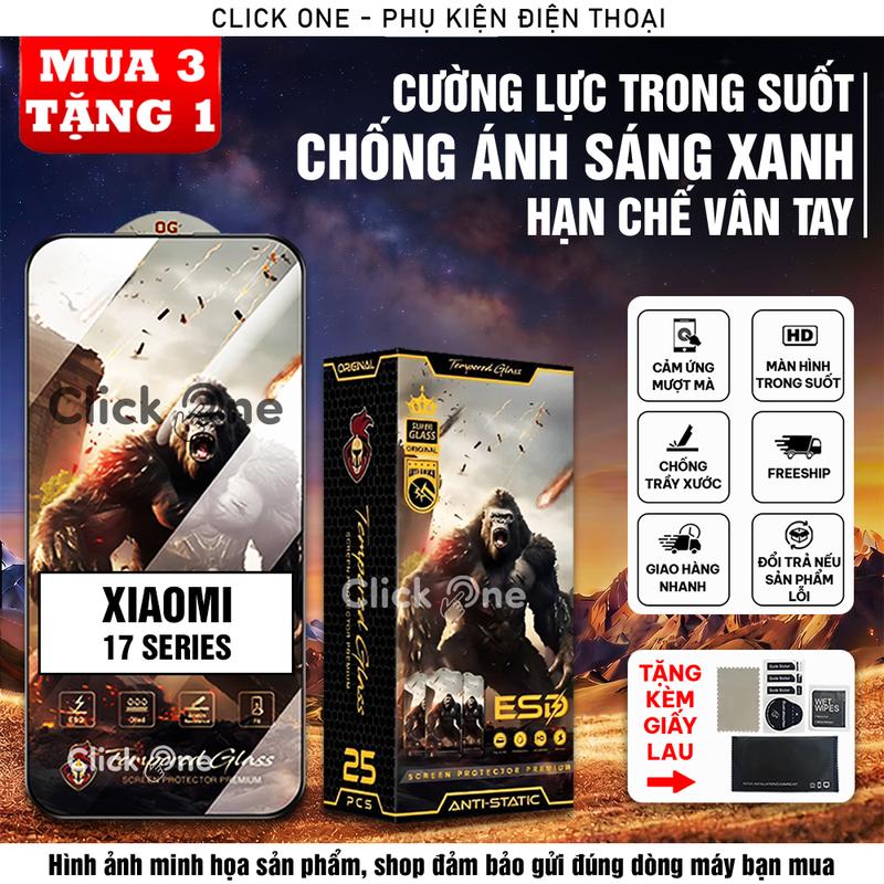 Kính cường lực cho Xiaomi 17 / 17 Pro / 17 Pro Max trong suốt full màn, chống…