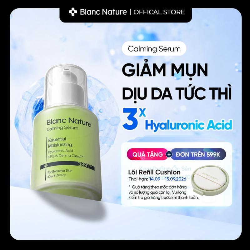 Serum dịu da, giảm mụn, cấp ẩm sâu đa tầng 3X Hyaluronic Acid – Blanc Nature…