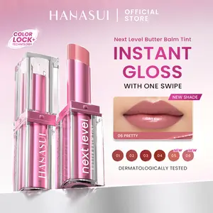 HANASUI Next Level Butter Balm Tint - Color Butter Balm Tinted Lip Balm Melembabkan & Mencerahkan Bibir Lightweight & Cover Bibir Gelap Beauty Hyper Gloss Lip Balm