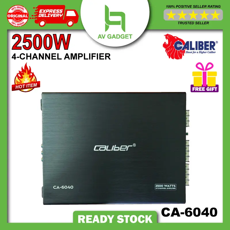 [Free Gift] Caliber CA-6040 4 Channel 2500 watts Amplifier