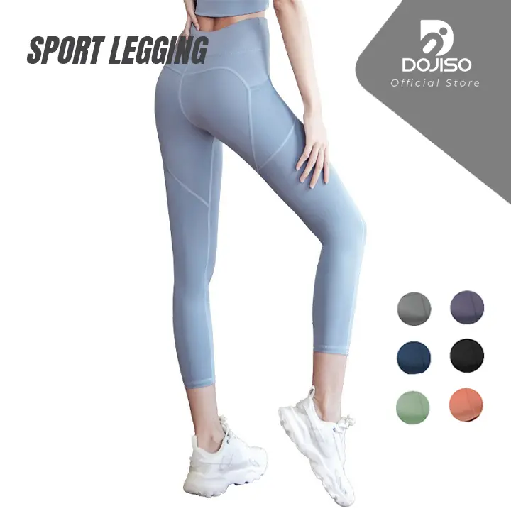 Legging Yoga Basic MT20 Celana Olahraga Wanita High Waist untuk Olahraga Senam Jogging Bahan Spandex Tebal 0