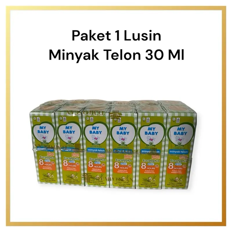 Minyak Telon My Baby 1 Lusin / 12 Botol 30 Ml - Cocok untuk Bayi - Cewek, Cowok Menghangatkan Kulit Perut 0