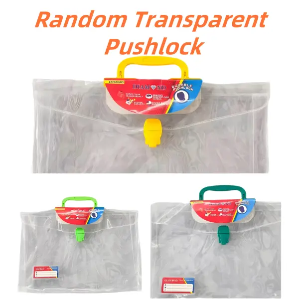 Expanding Colored Long Plastic Envelope with Handle Pushlock and Zipper ...