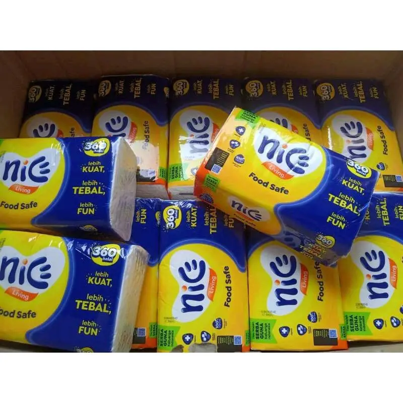 Dapat 3pcs - Tisu Nice Living 360s Tissue Tisue Wajah Serbaguna 360 Helai 3