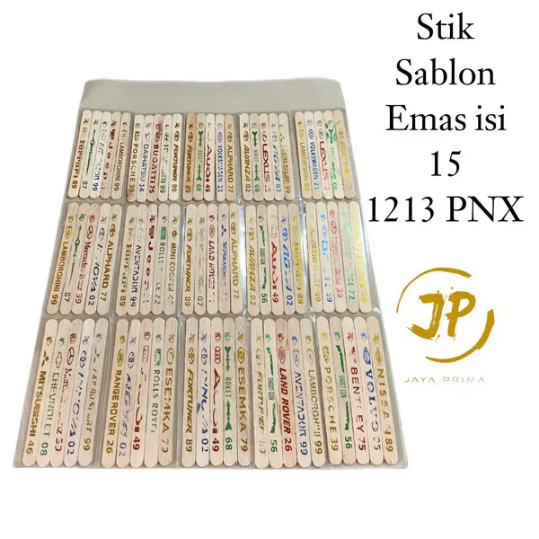 MAINAN ANAK (75 BTG) STIK SABLON EMAS (FULL KILAT) 0