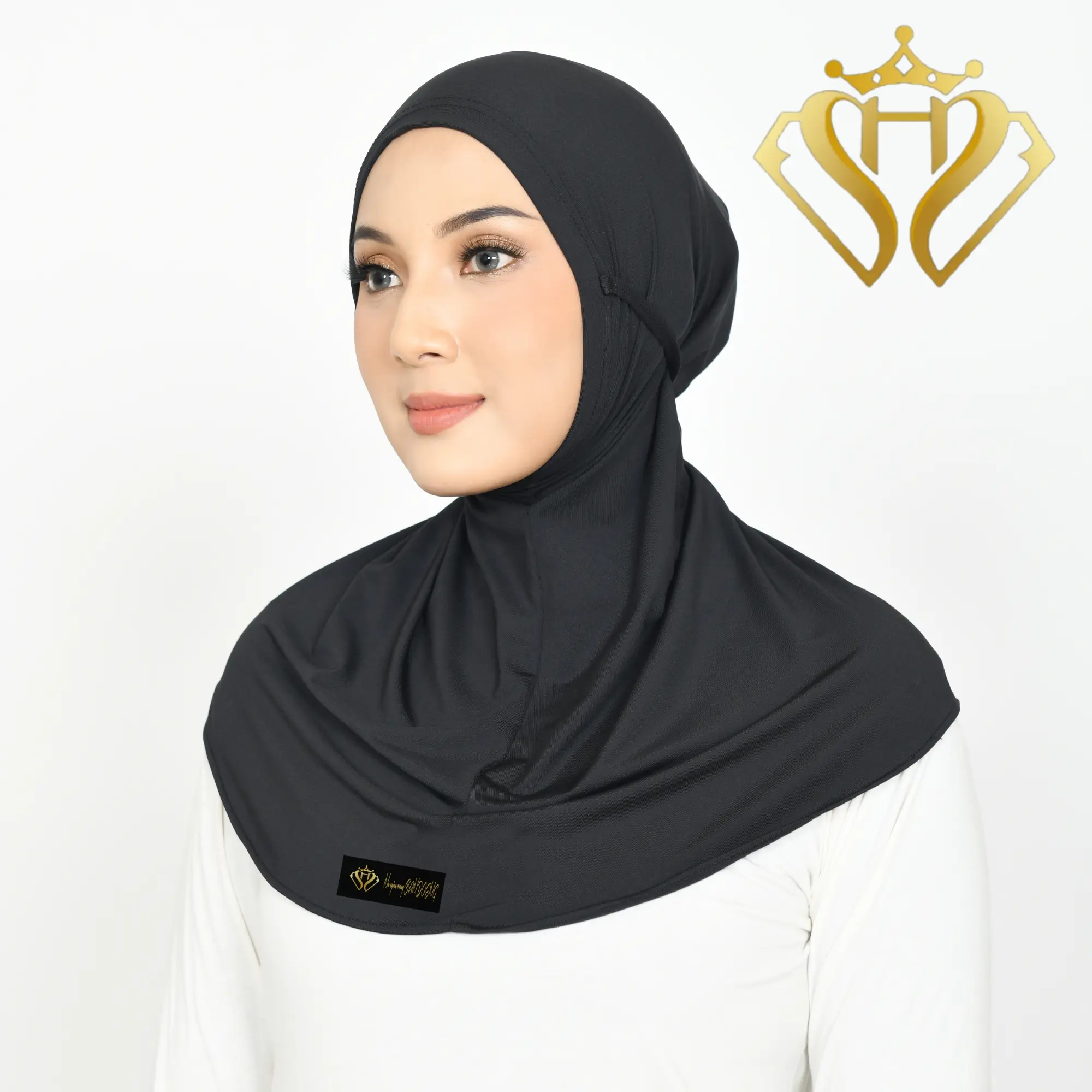 Hijab fit sport instan|jilbab wanita|kerudung olahraga Lembut Stretch