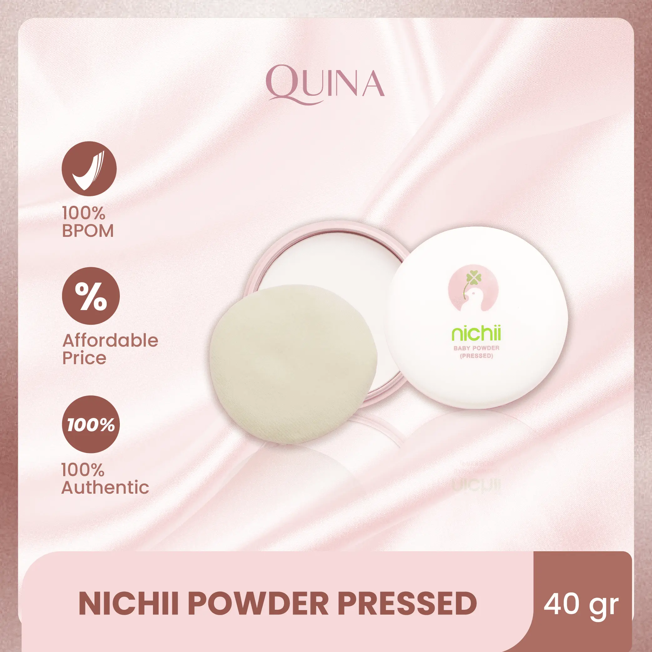 Nichii Pressed Powder / Bedak Padat 40gr Wajah