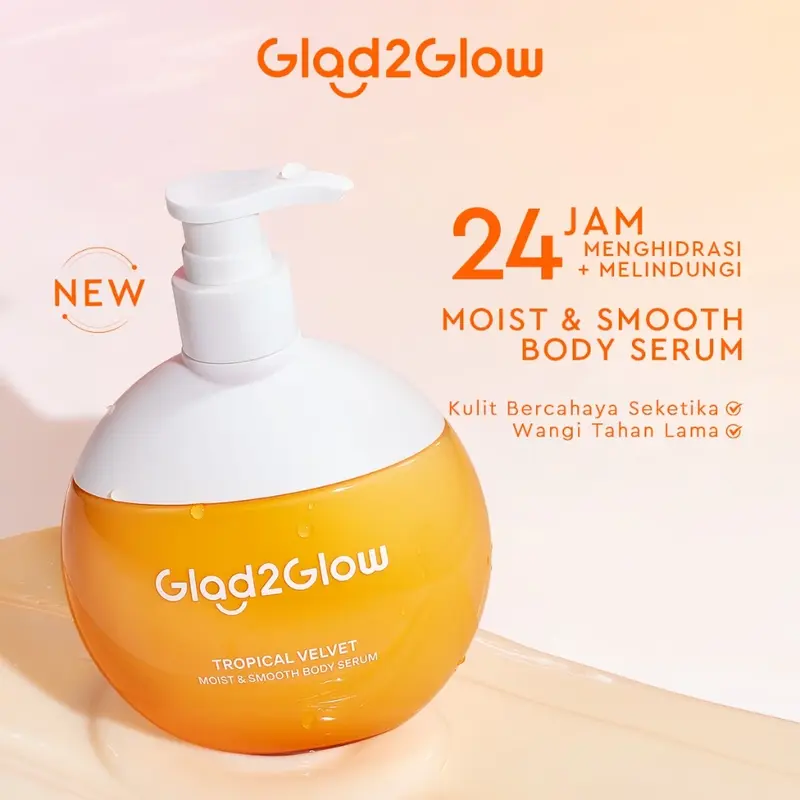 GLAD2GLOW Tropical Velvet Moist & Smooth Hand Body Serum 300ml 3