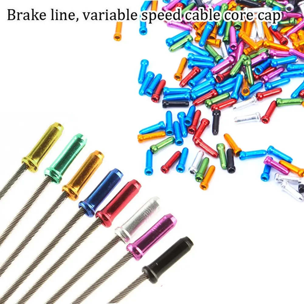 Cycle Cycling Parts Easy installation Derailleur Shift Cables Solid Color Aluminium Inner Cable Tips Cables End Caps Brake Shifter Bicycle line tail cap