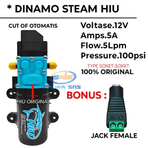 Pompa Dc 12v Hiu 6.8 Bar 5Lpm / Dinamo Pompa Sprayer / Mobil / Motor Pompa Dc 12v Hiu 6.8 Bar 5Lpm / Dinamo Pompa Sprayer / Mobil / Motor