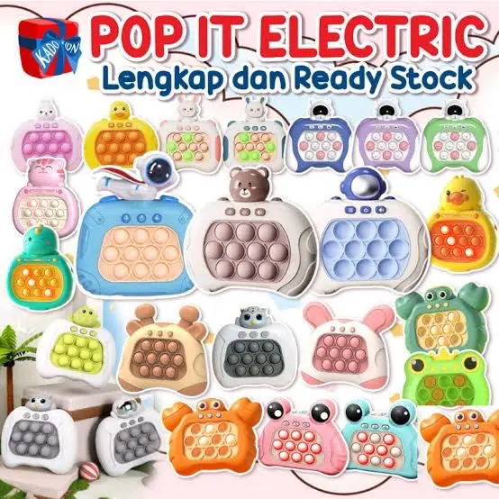 Mainan Pop It Elektrik LED Display Level - Berbagai Karakter dan Model Terbaru - Fidget Toys Anak 3