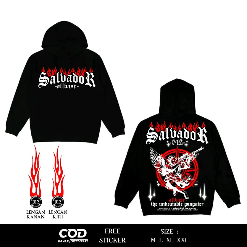 Hoodie Reflektif Salvador The Unbeatable Gangster Desain Baru By Sweapo 2