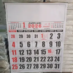 Kalender Kerja Angka (TH) Ukuran Jumbo Tahun 2026 [Terima Cetak & Sablon Iklan]