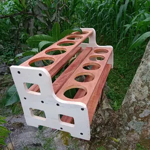 RAK BOTOL 2 susun   finishing PUTIH dari KAYU