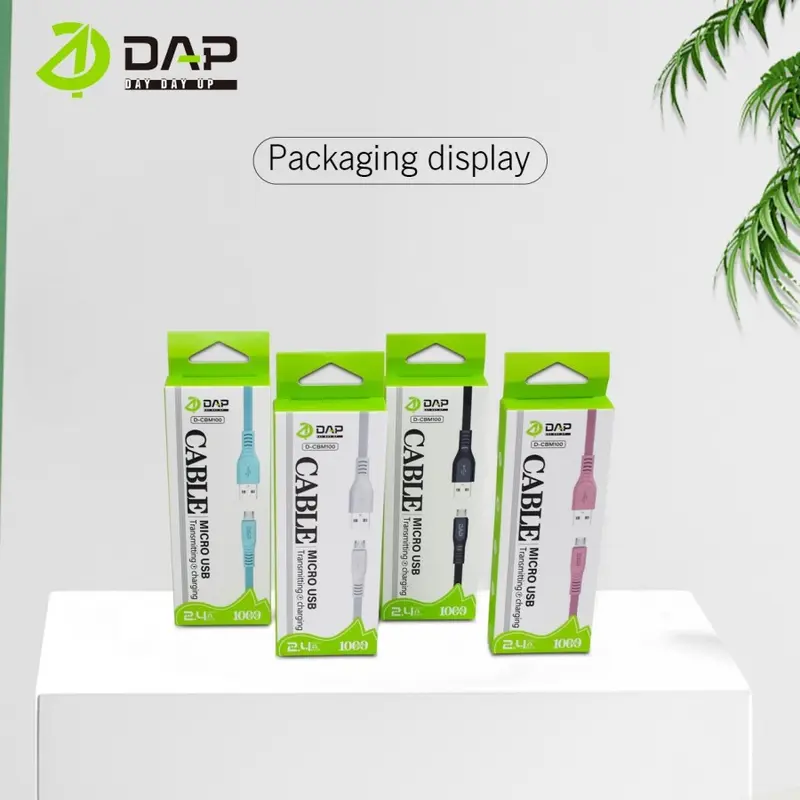 DAP Kabel Data D-CBM100 Micro/D-CBT100 Type-C/D-CBL100 Lightning 2.4A 1M  Data Cable Fast Charging 0