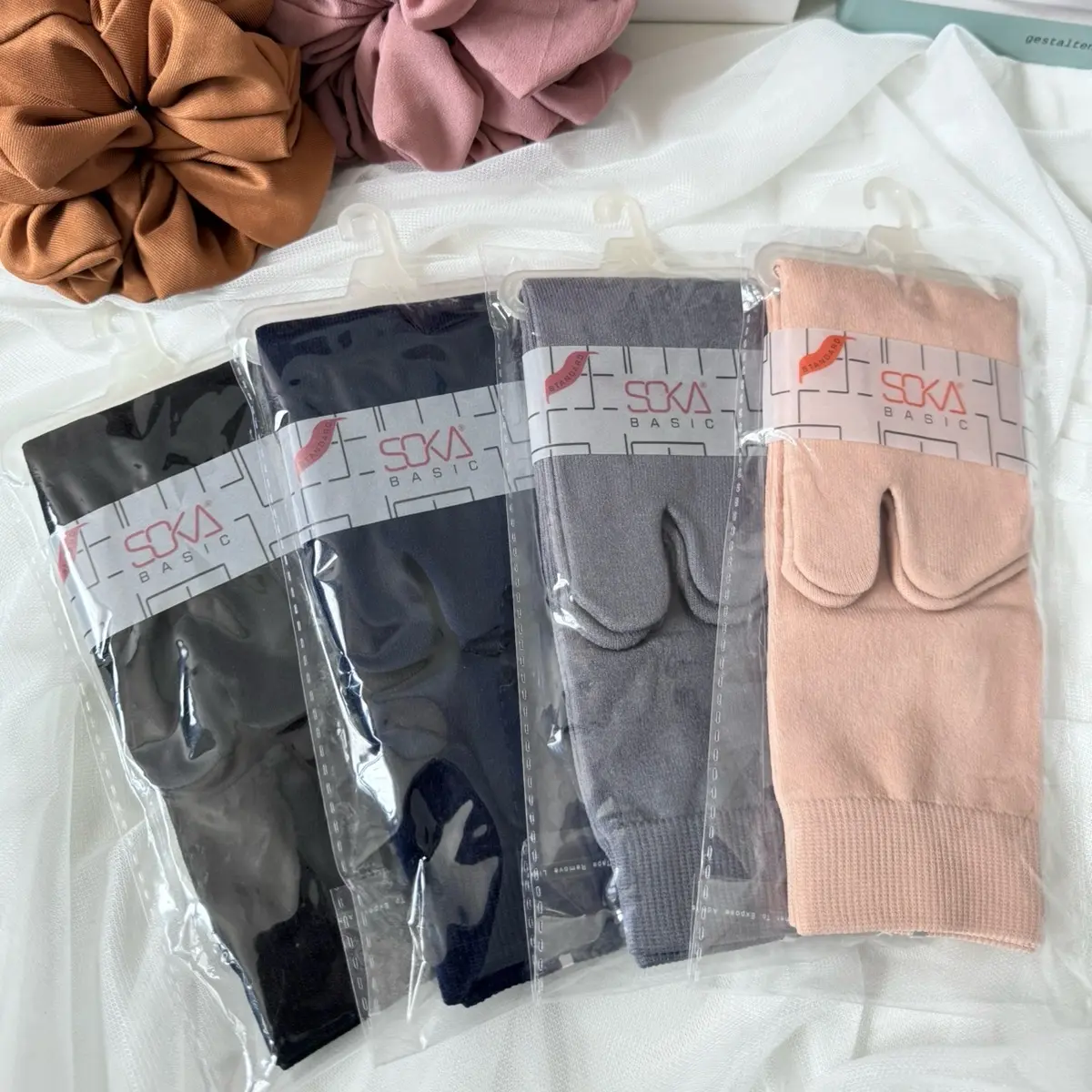 Kaos Kaki Soka Jempol Polos Ukuran L-XL untuk Muslim - Kaos Kaki Soka Polos Panjang Ukuran L XL