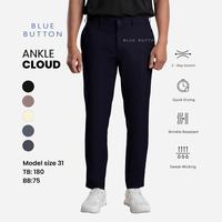 Gambar BLUEBUTTON Trouser Celana Bahan Pria Stretch Celana Ankle Pants Cloud - Navy, 29 dari BlueButton Kota Cimahi 1 Tokopedia