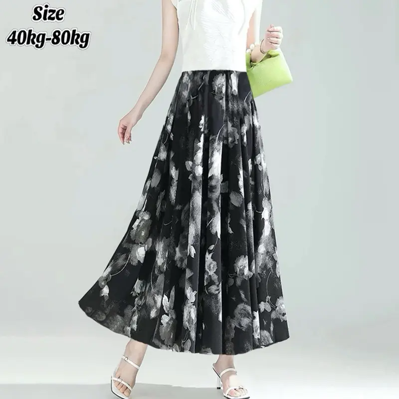 Chân Váy Dài Dáng Xoè - Vải Rất Đẹp - Có Túi - Có Lót Trong - Giấu Bụng - Che Khuyết Điểm - size 40kg-80kg (Big size) - Nữ Women