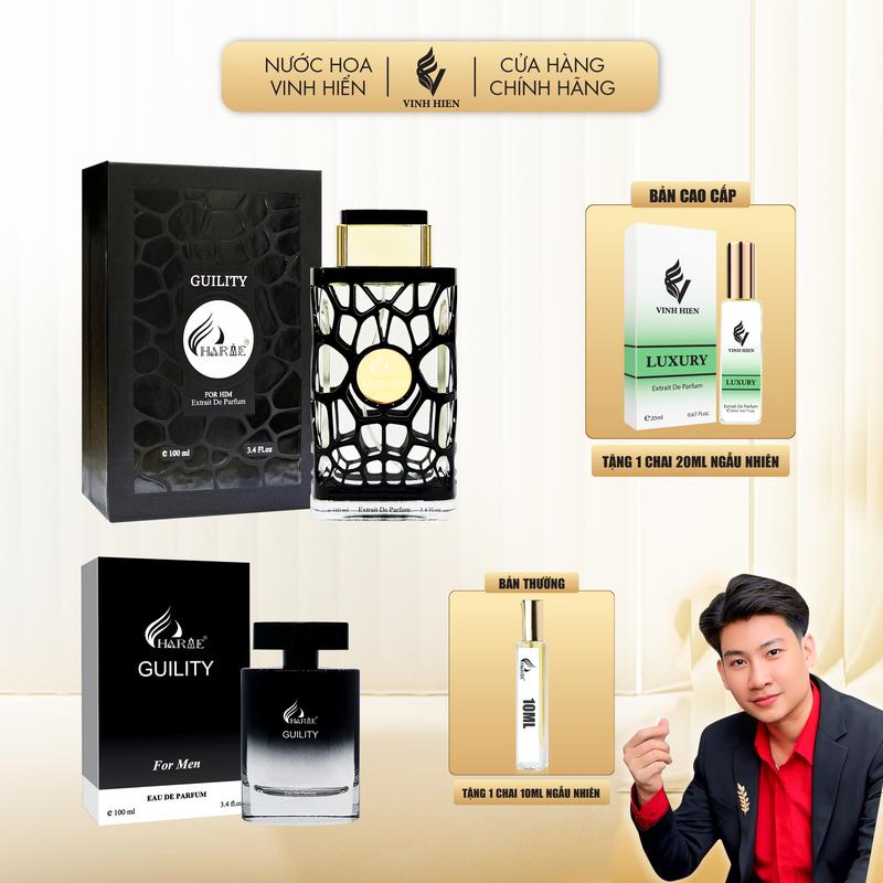 Nước Hoa CHARME GUILITY 100ML ( Bản Cao Cấp Tặng Kèm 1 Chai 20ml ) - GUILITY 100ML Bản Cũ ( Tặng Kèm 1 Chai 10ml ) - Cosmetic Xịt Thơm - H R V E