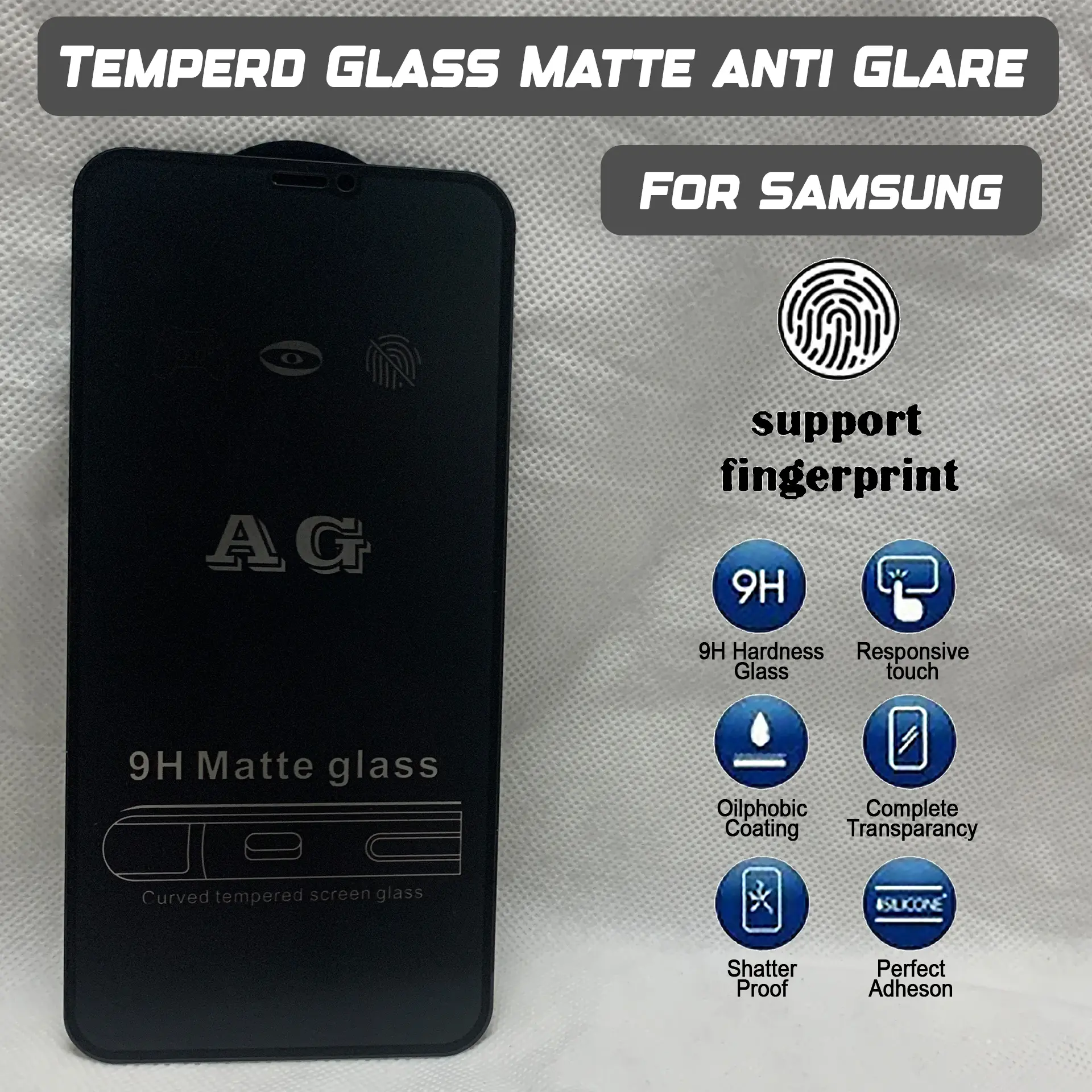 Tempered Glass Kaca Matte For Samsung Series Pelindung Layar HP Cover Layar Anti Gores Tebal Kaca Temperd Glass
