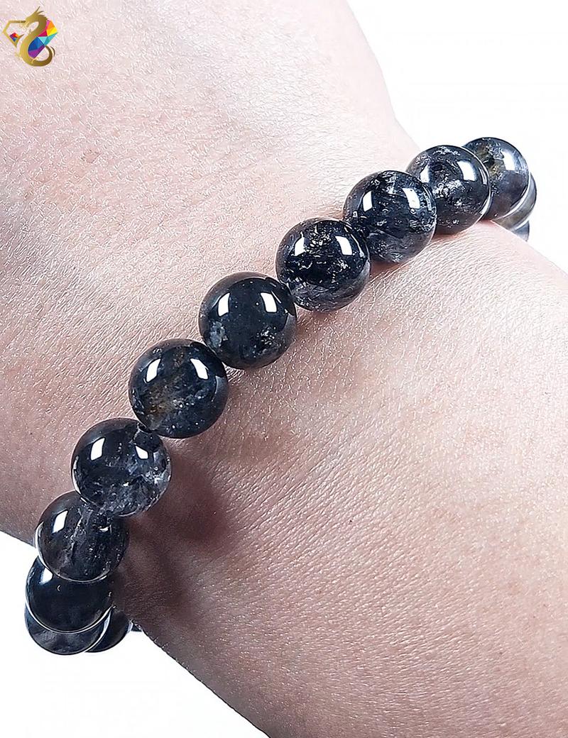 Product Introduction of Collection Grade Rare Black Devilish Herkimer Diamond Bracelet 8
