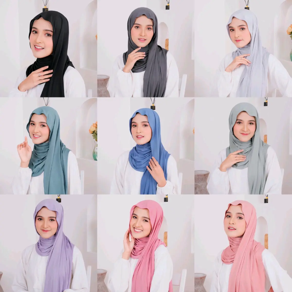 Pashmina kaos mleyouttttttt Kerudung Wanita
