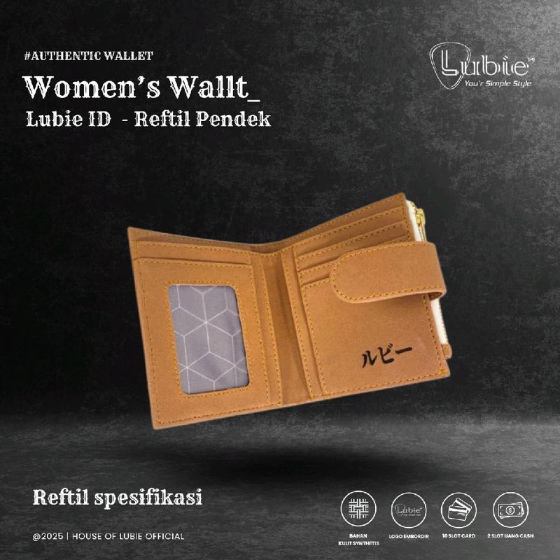 LUBIE Dompet mini wanita | Dompet lipat koin | PU Leather Reftil Pendek Kulit 4