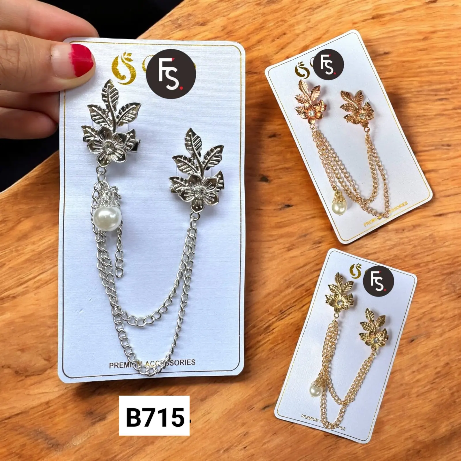 Bros Pin Rantai Mewah B704 Clips