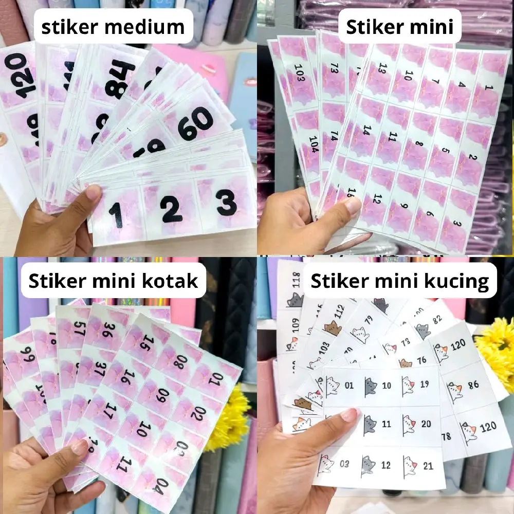 STIKER NOMER 1-120 UNTUK SAVING ALBUM MENGATUR KEUANGAN