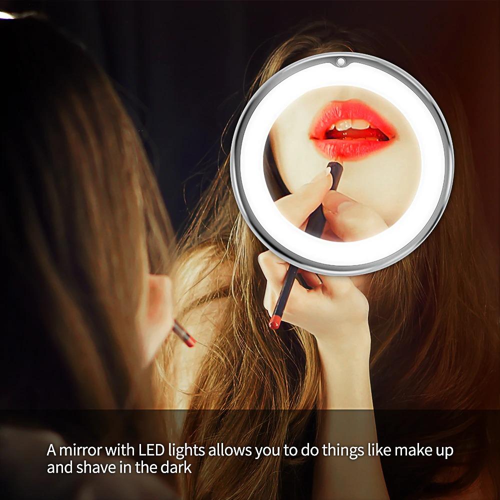Biutte.co LED Make Up Mirror Cermin Lampu Kaca Pembesar 10X - CY026