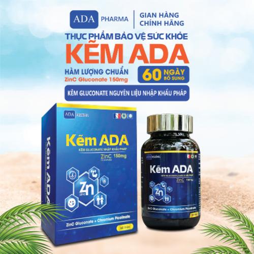   QUÀ TẶNG ĐỘC QUYỀN LIVE  Kẽm ADA Gluconate Hộp 60 viên - Kẽm gluconate nguyên liệu nhập khẩu Pháp - Hỗ trợ tăng cường sức khoẻ 