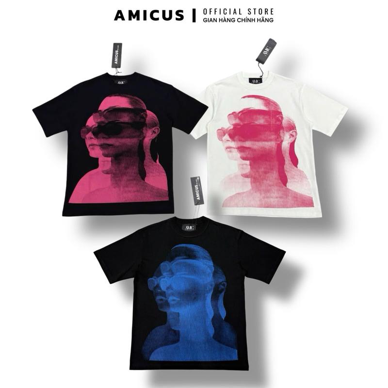 Áo Thun, Áo Phông AMICUS Nam Nữ Cổ Tròn in Hoạ Tiết Mặt Người Sắc Nét, Chất Vải Cotton Cao Cấp, Form Dáng Unisex - APAMC003