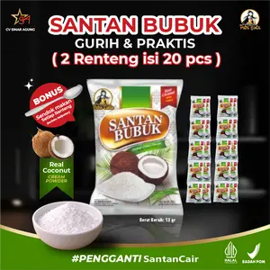 [SANTAN BUBUK 2 RENTENG] Hadiah Sendok Makan Santan Bubuk Putri Cinta Halal BPOM Kemasan 13 Gram ISI 20 PCS (2 RENTENG)