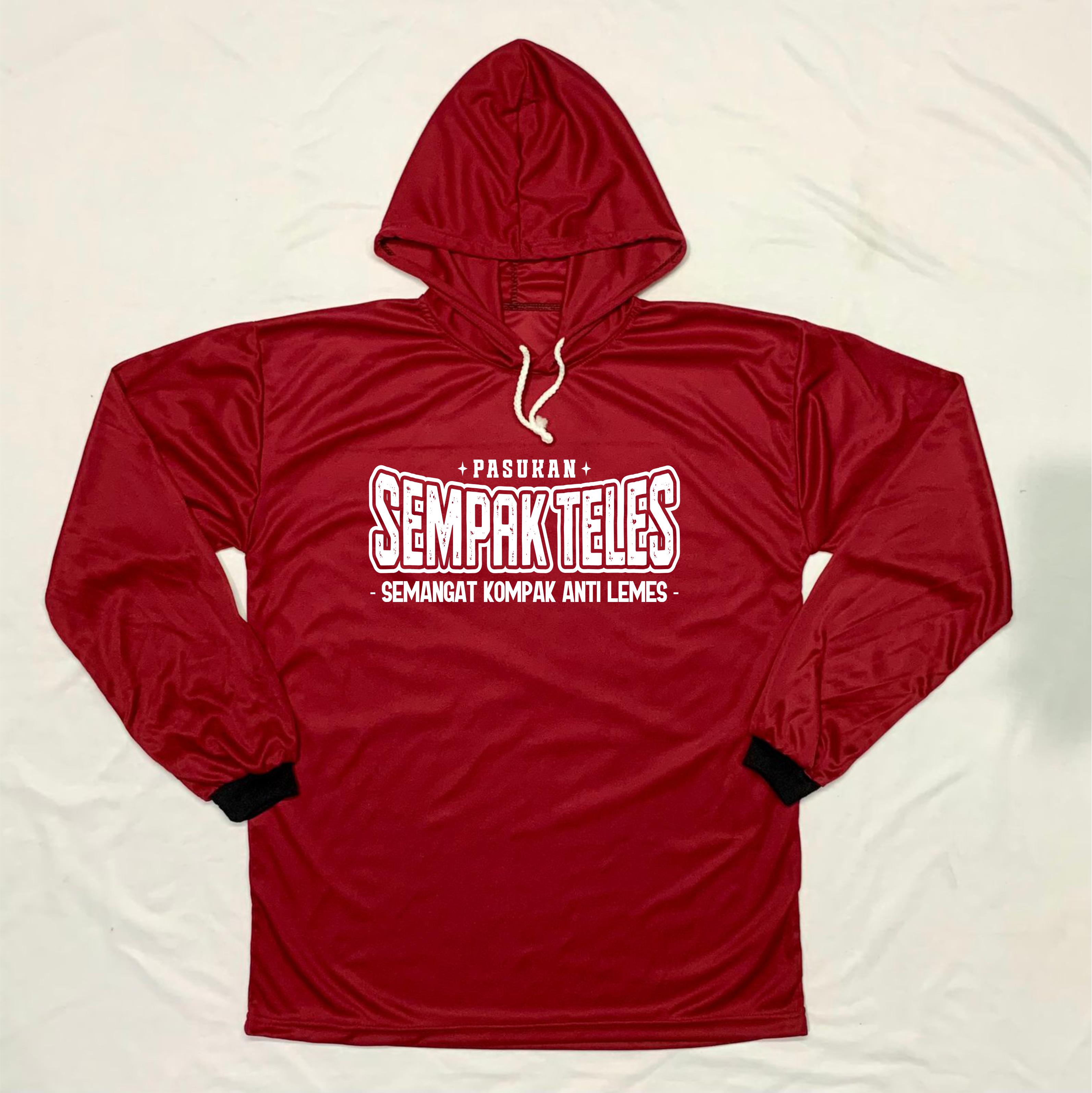 BISA COD kaos bersablon PASUKAN SEMPAK TELES kaos basahan kerja lengan panjang proyek sawah berkebun bertani DLL