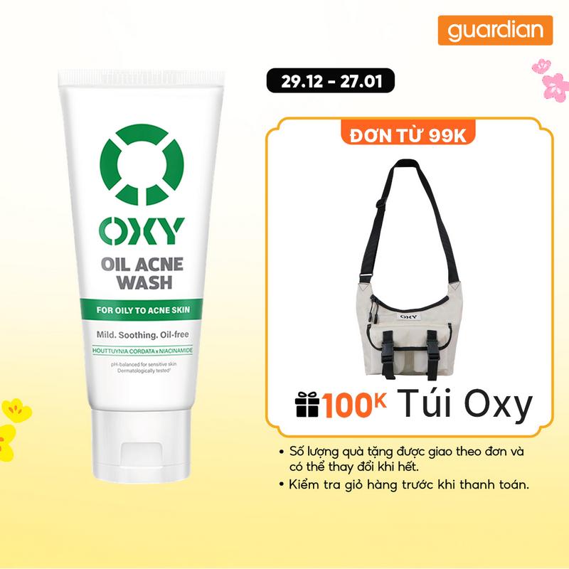  Sữa Rửa Mặt Cho Da Dầu & Mụn Oxy Acne 100g 