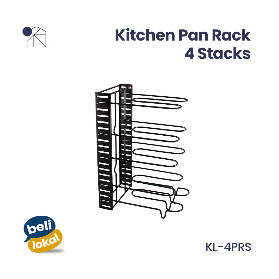 Kanso Living Rak Panci Rak Dapur Serbaguna 4 Susun Stainless Rack