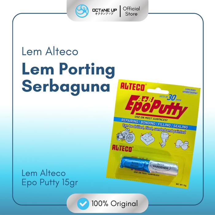 Gambar Alteco Lem Epo Putty 15gr Original Serbaguna untuk Beton Fiberglass Logam PVC Plastik Kayu Akuarium Waterproof 100% Original Resin Tahan Panas Anti Penyusutan dari Octane Up Store Kota Bandung Tokopedia
