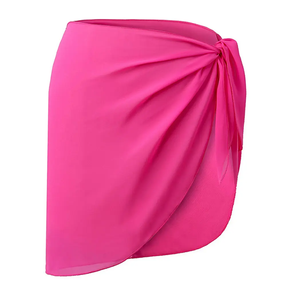 Yiyinafi Bikini Cover Up Solid Color Sexy Beach Cover Up All Match Quick Dry Swimsuit Wrap for Travel Quick Dry