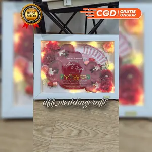 Bingkai Mahar Pernikahan 30x40 Tetes Air Aesthetic Premium Viral Murah Best Seller Anggrek Jumbo PVC Frame Fiber Anti Kropos Tahan Lama