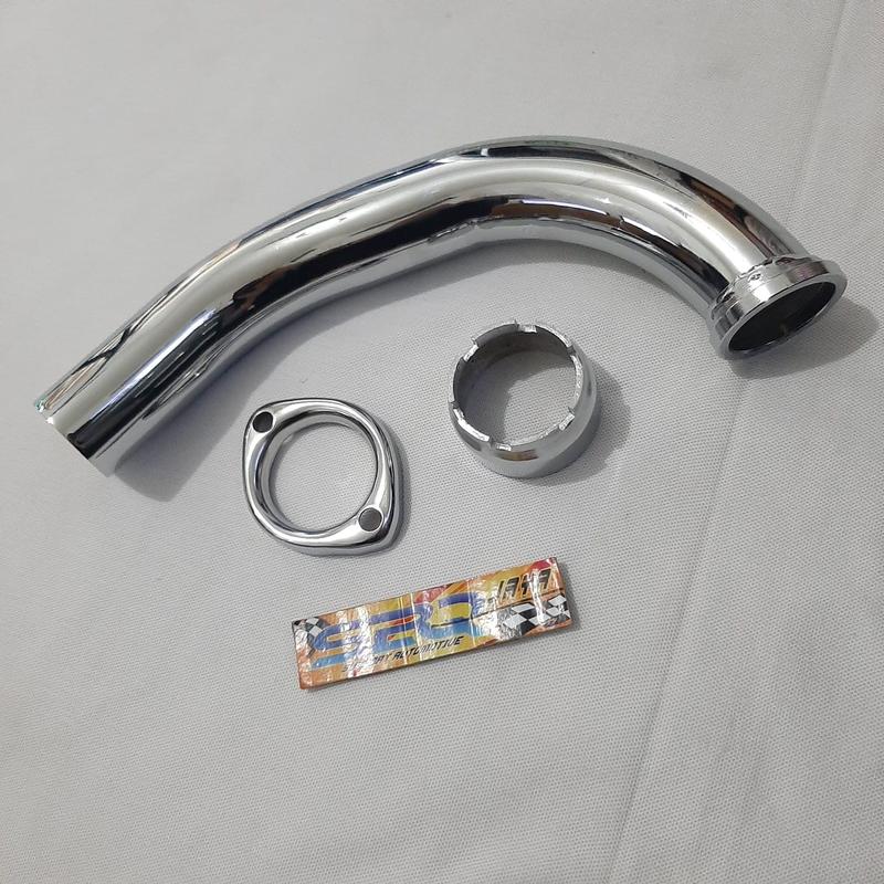 LEHER KNALPOT TANPA DOUBLE PLAT RX KING PLUS KLEMAN PLUS MUR FULLSET LEHER KNALPOT TANPA DOUBLE PIPA KOMPLIT 0