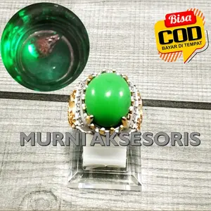 Murni Aksesoris. Cincin Viral, Hijau Jambrud Menyala Ring Titanium Bisa Menyala Didalam Air. Batu Akik Sulap Hijau Jambrud, Biru Safir, Merah Delima bisa Menyala Dalam Air untuk Sulap Gimick.