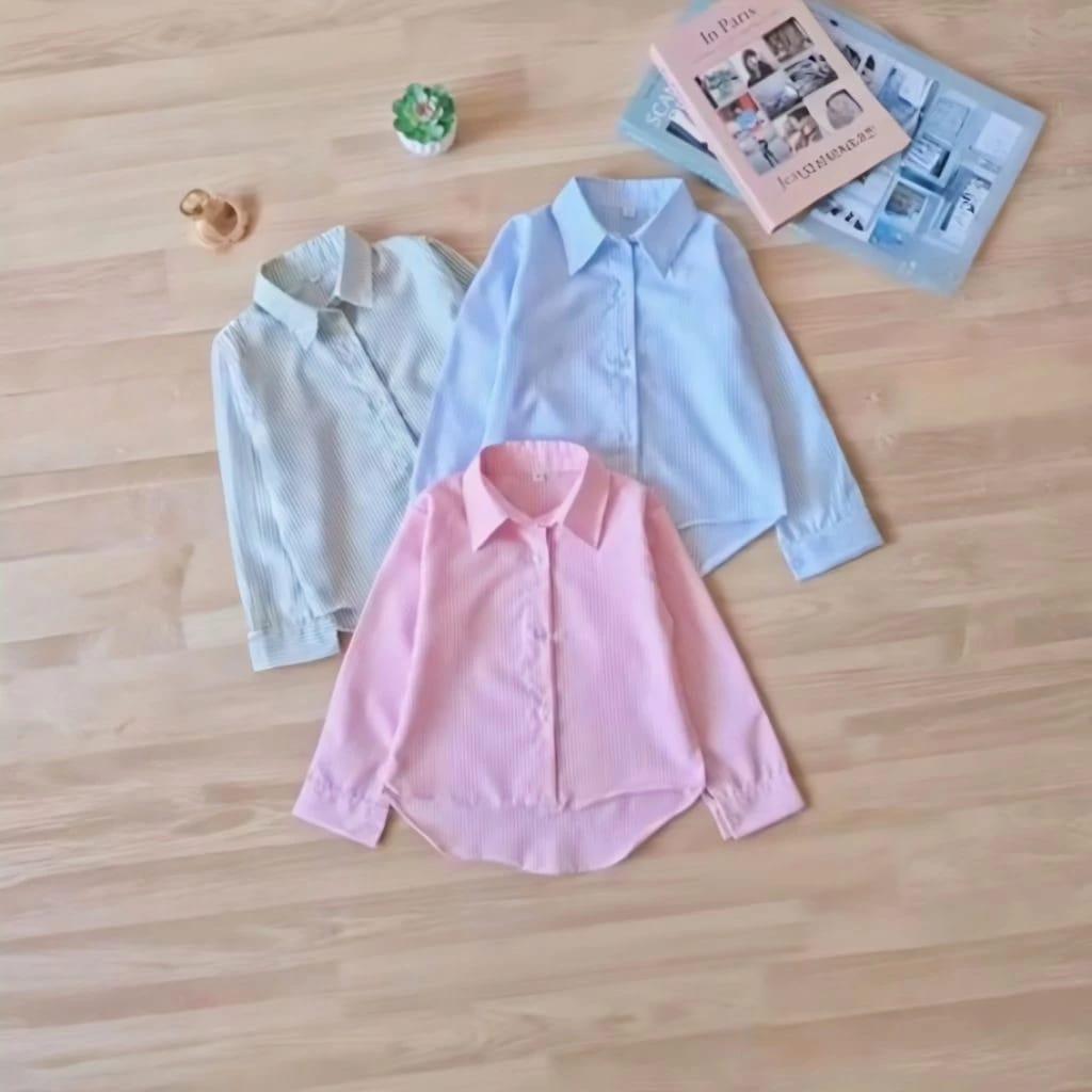 Paket Kemeja anak salur 3pcs usia 1-12 tahun fashion anak baju anak bahan katun korean style Paket Kemeja anak salur 3pcs usia 1-12 tahun fashion anak baju anak bahan katun korean style