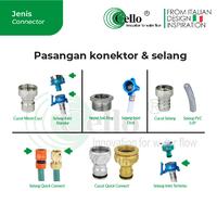 Gambar [Cello SQR 16mm x 14mm] Sambungan Konektor Selang Taman / Socket Connector Quick Release Hose - Kuningan/Brass dari Cello Sanitary Indonesia Kota Administrasi Jakarta Barat 4 Tokopedia