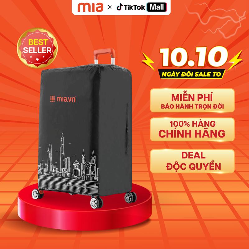 Bao Trùm Vali Mia Cover City cho vali size 20 - 24 - 28 inch - Hàng cao cấp chính hãng - Bao trùm vali hạn chề trầy xước cho vali