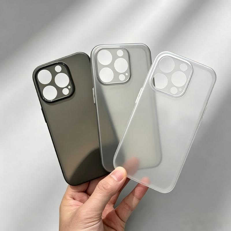 Ốp lưng iPhone siêu mỏng - Bề mặt nhám không ố vàng - Tương thích toàn bộ dòng 11 đến 17 Series (gồm Pro/Plus/Max), màu sắc có sẵn: Trắng/Đen/Titan tự nhiên 02MSK