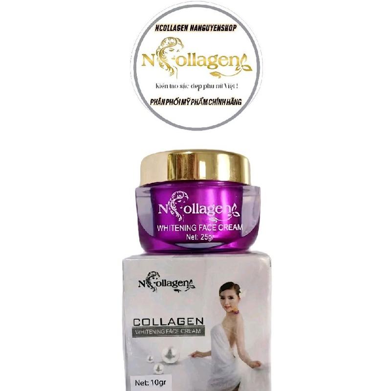 Kem Face Tím N Collagen 10g Mẫu Mới - Hỗ trợ chăm sóc da dầu mụn Skincare Nữ Women