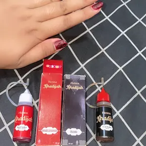 (DAPAT 1PCS) Henna Khadijah Inai kuku 10 ml Premium Sah untuk Sholat BPOM