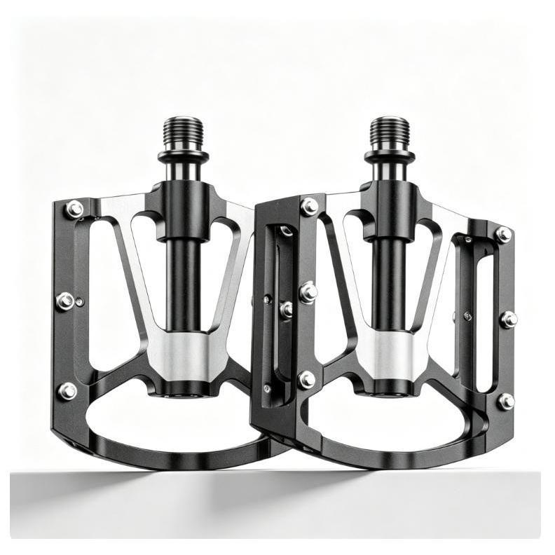 Bàn đạp hợp kim nhôm nhẹ với 3 vòng bi, đinh chống trượt, bản rộng