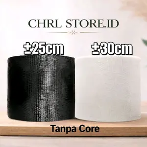 CHRL STORE.ID | Bubble Wrap Roll Putih Bening & Hitam Tebal 25CMX50M & 30CMX50M PE Material Non Core Melindungi Barang dari Guncangan